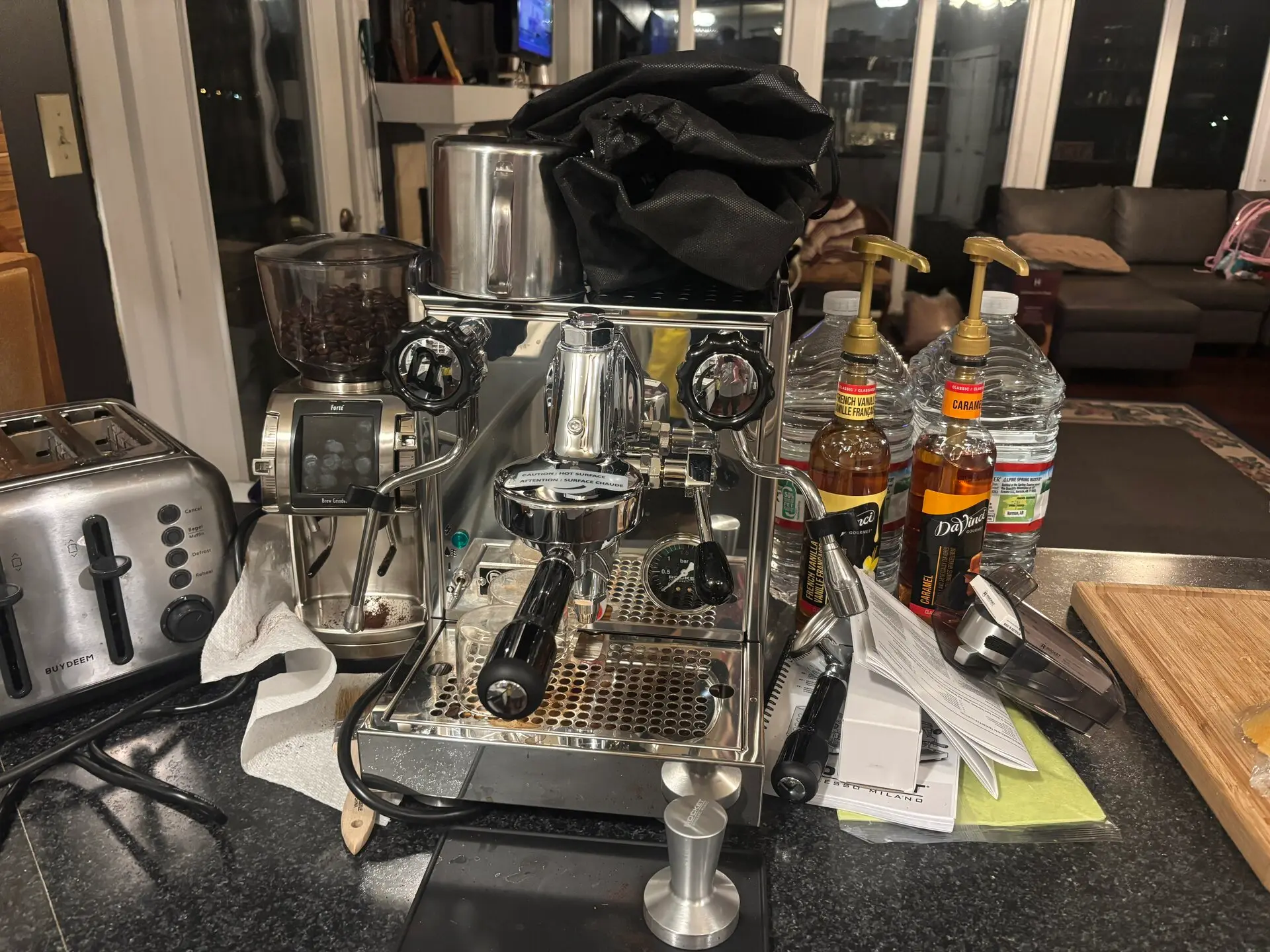 The Edwardian Inn espresso machine and coffee bar