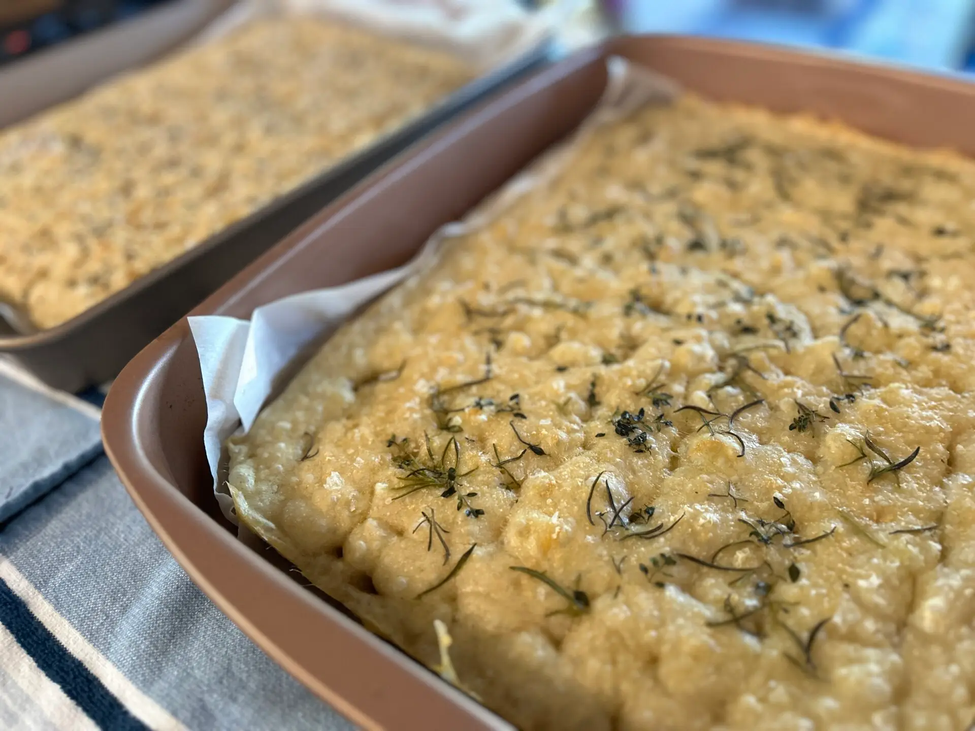 Fresh-baked focaccia from our kitchen