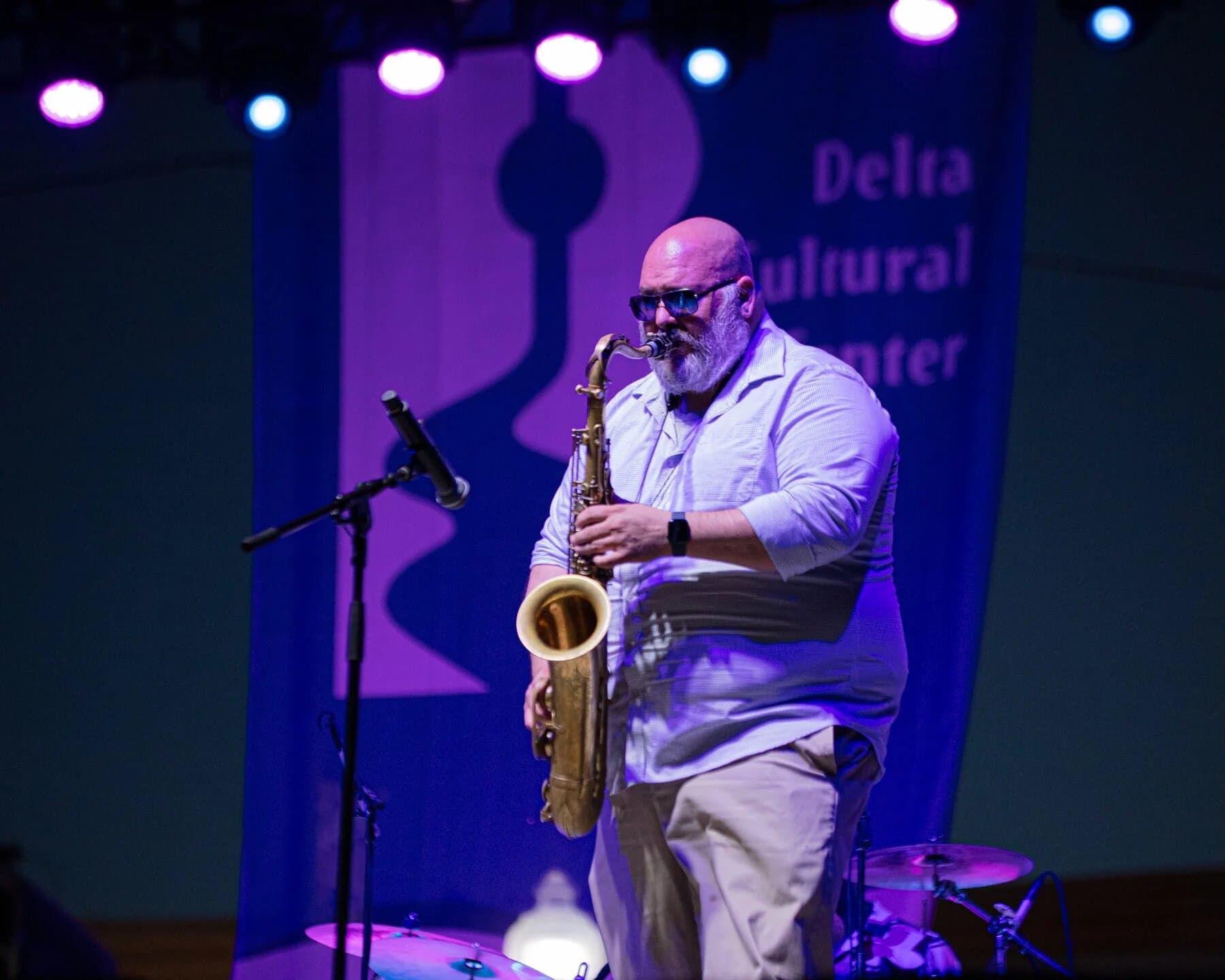 Live blues performance at the Delta Cultural Center