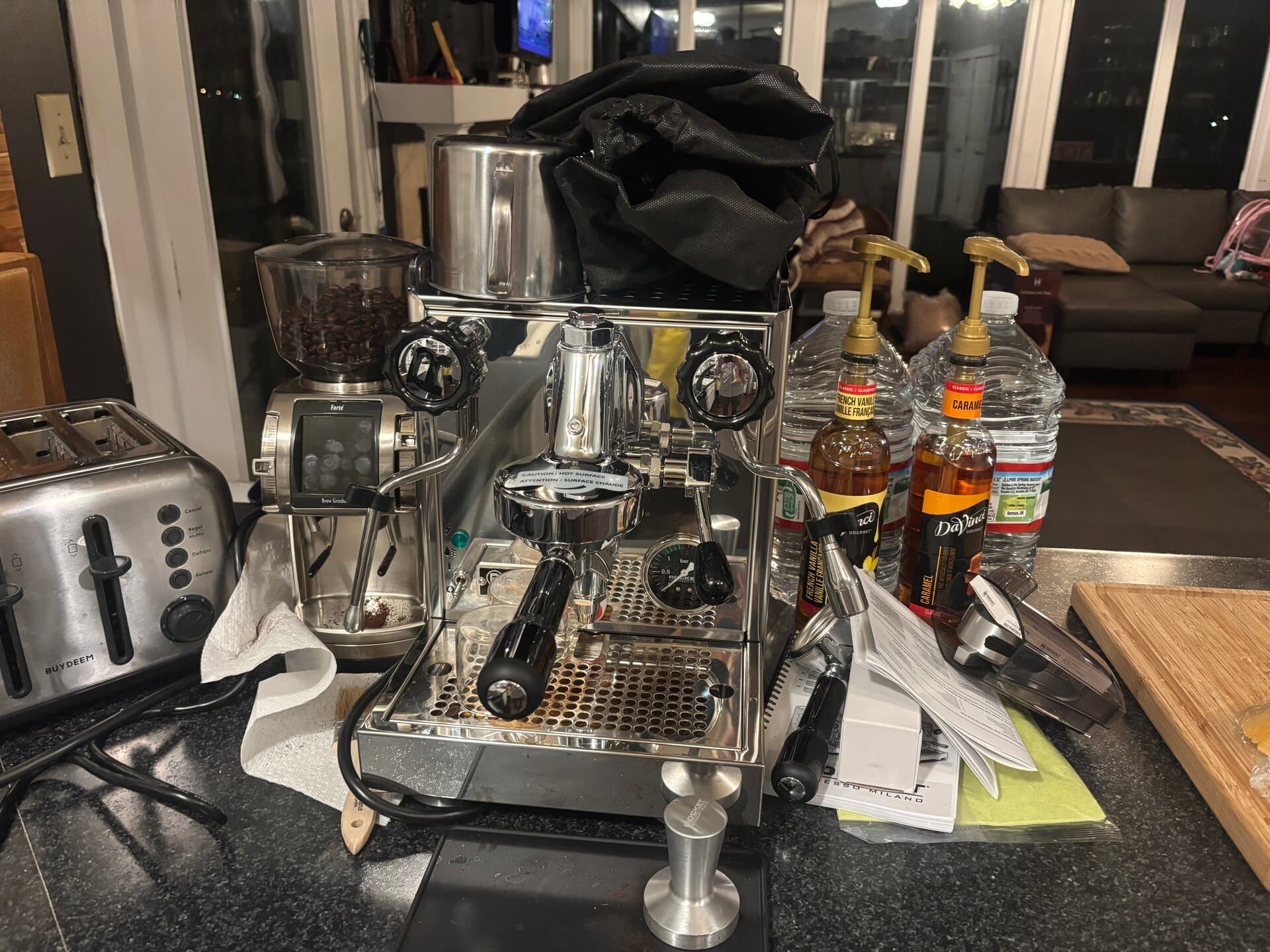 The Edwardian Inn espresso machine and coffee bar